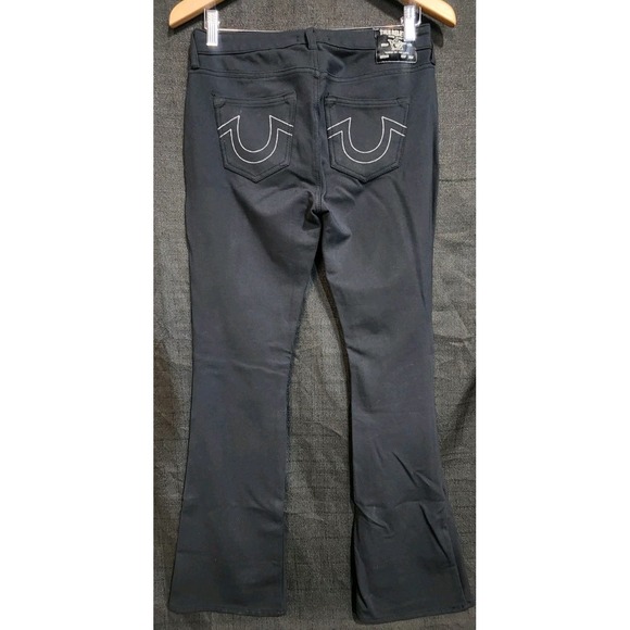 True Religion Denim - True Religion Becca Pants Women 28x31 Black Mid Rise Bootcut Stretch Western NEW